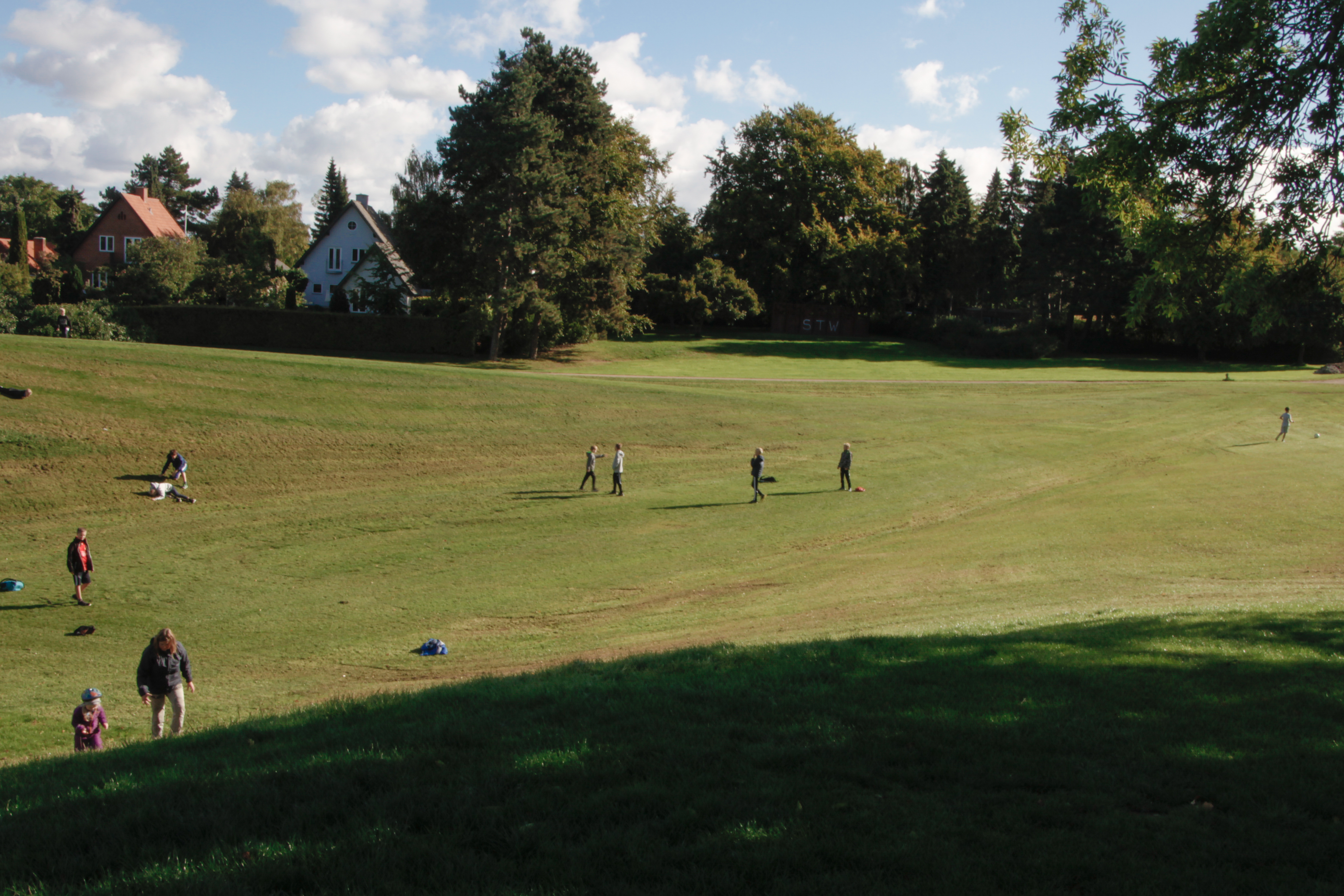 Folkeparken med amfiteatret til venstre