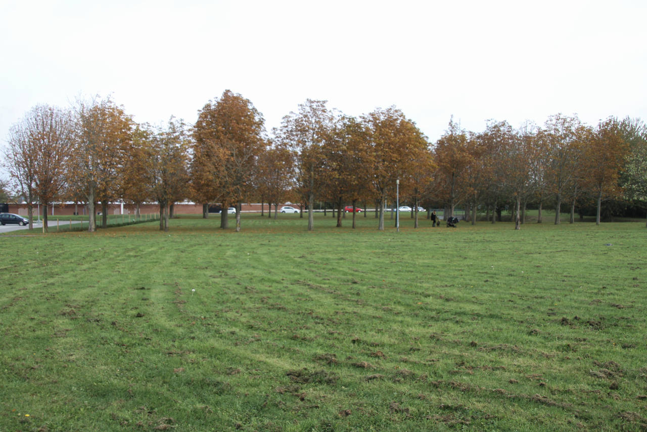 Cirkuspladsen i Jyllinge taget ud mod Jyllinge Parkvej