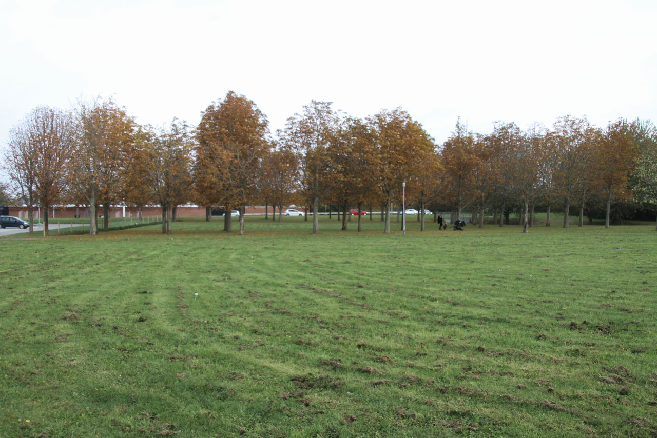 Cirkuspladsen i Jyllinge taget ud mod Jyllinge Parkvej